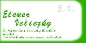 elemer veliczky business card